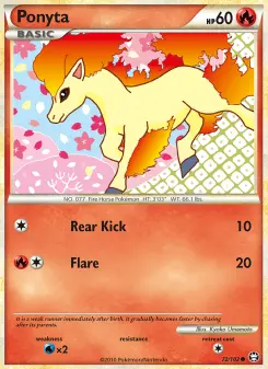 Pokémon-Karte Ponyta 072/102