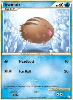 Pokémon-Karte Swinub 079/102