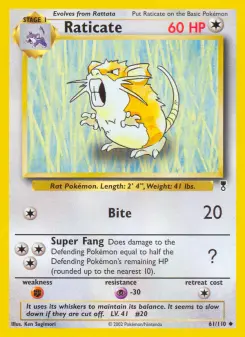 Pokémon-Karte Raticate 061/110