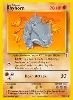Pokémon-Karte Rhyhorn 090/110