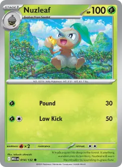 Pokémon-Karte Nuzleaf 014/132