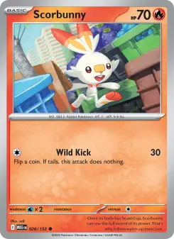 Pokémon-Karte Scorbunny 026/132