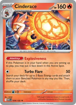 Pokémon-Karte Cinderace 028/132