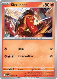 Pokémon-Karte Sizzlipede 029/132