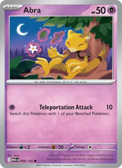 Pokémon-Karte Abra 054/132