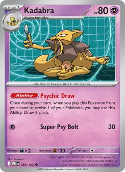 Pokémon-Karte Kadabra 055/132