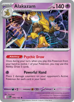 Pokémon-Karte Alakazam 056/132