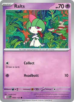 Pokémon-Karte Ralts 058/132