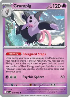 Pokémon-Karte Grumpig 063/132