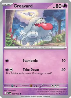 Pokémon-Karte Greavard 065/132