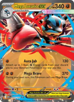 Pokémon-Karte Mega Lucario ex 077/132