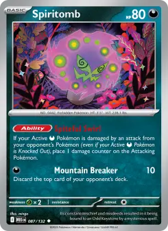 Pokémon-Karte Spiritomb 087/132