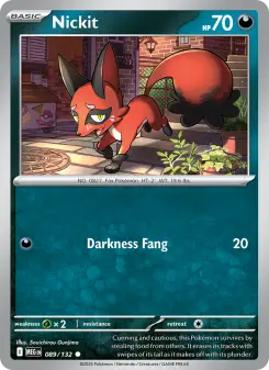 Pokémon-Karte Nickit 089/132