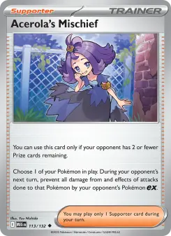 Pokémon-Karte Acerola's Mischief 113/132