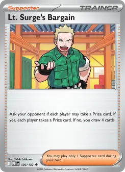 Pokémon-Karte Lt. Surge's Bargain 120/132