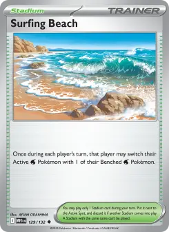 Pokémon-Karte Surfing Beach 129/132