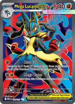 Pokémon-Karte Mega Lucario ex 160/132