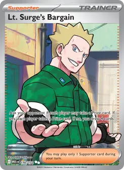 Pokémon-Karte Lt. Surge's Bargain 170/132