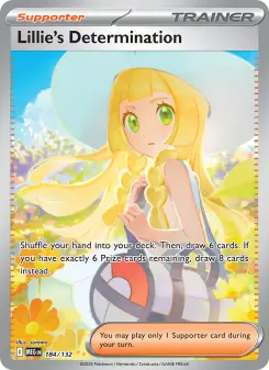 Pokémon-Karte Lillie's Determination 184/132