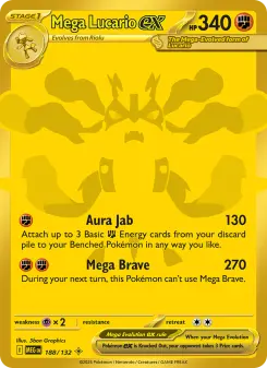 Pokémon-Karte Mega Lucario ex 188/132
