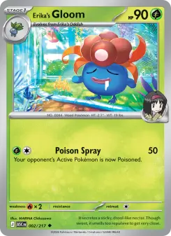 Pokémon-Karte Erika's Gloom 002/217