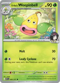 Pokémon-Karte Erika's Weepinbell 005/217