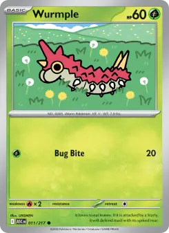 Pokémon-Karte Wurmple 011/217