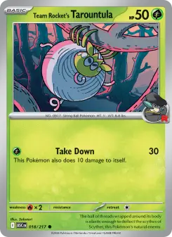 Pokémon-Karte Team Rocket's Tarountula 018/217