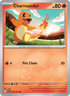 Pokémon-Karte Charmander 020/217