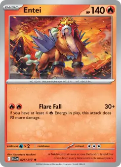 Pokémon-Karte Entei 025/217