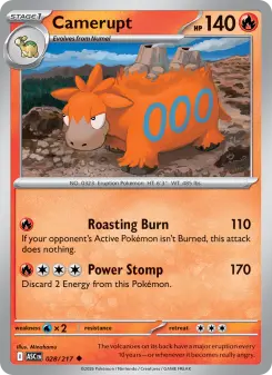 Pokémon-Karte Camerupt 028/217