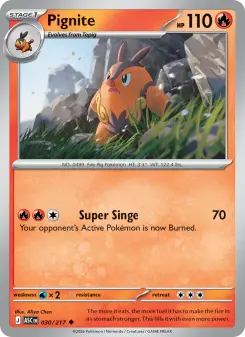 Pokémon-Karte Pignite 030/217