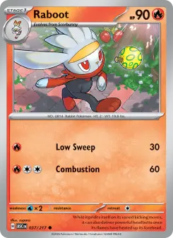 Pokémon-Karte Raboot 037/217