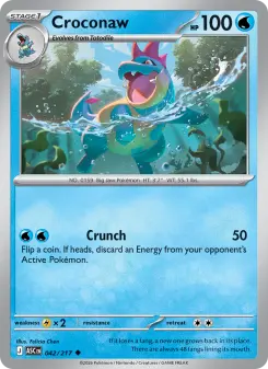 Pokémon-Karte Croconaw 042/217