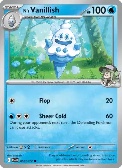 Pokémon-Karte N's Vanillish 050/217