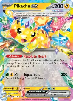 Pokémon-Karte Pikachu ex 057/217