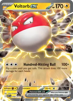 Pokémon-Karte Voltorb ex 058/217