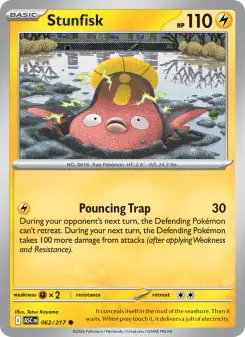 Pokémon-Karte Stunfisk 062/217