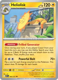 Pokémon-Karte Heliolisk 064/217
