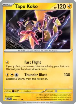 Pokémon-Karte Tapu Koko 067/217