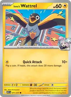 Pokémon-Karte Iono's Wattrel 071/217