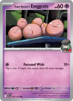 Pokémon-Karte Team Rocket's Exeggcute 077/217