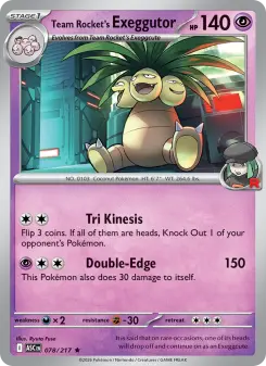 Pokémon-Karte Team Rocket's Exeggutor 078/217