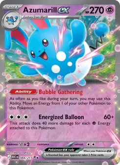 Pokémon-Karte Azumarill ex 084/217