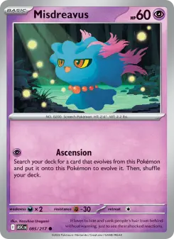 Pokémon-Karte Misdreavus 085/217