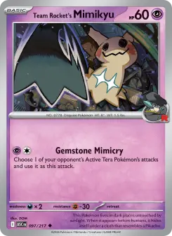 Pokémon-Karte Team Rocket's Mimikyu 097/217