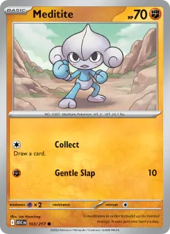 Pokémon-Karte Meditite 103/217