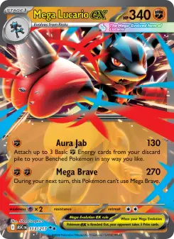 Pokémon-Karte Mega Lucario ex 113/217
