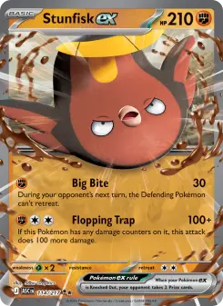 Pokémon-Karte Stunfisk ex 114/217