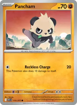 Pokémon-Karte Pancham 115/217